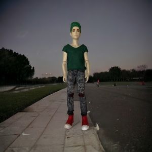 Mattel Disney Zombies 2 Zed Necrodopolis Zombie Boy Doll Green Hair Red Shoes